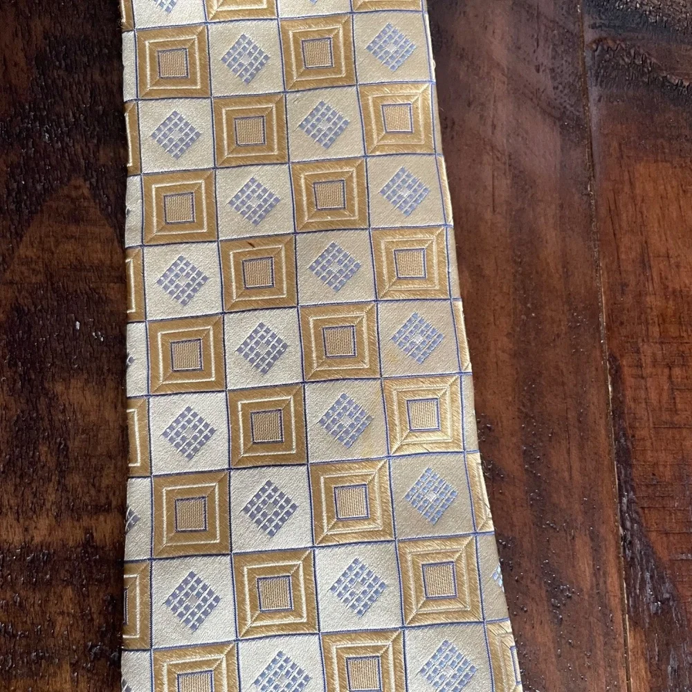 Men’s Gold and Silver Nordstrom Silk Necktie